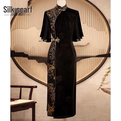 Nouvelle robe Cheongsam Style Chinois à col montant