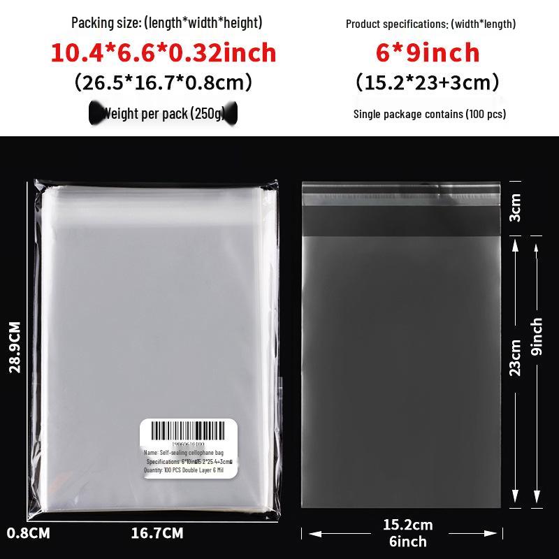 Clear Self-Adhesive OPP Bag for Candy, Snack, or Bread Packaging