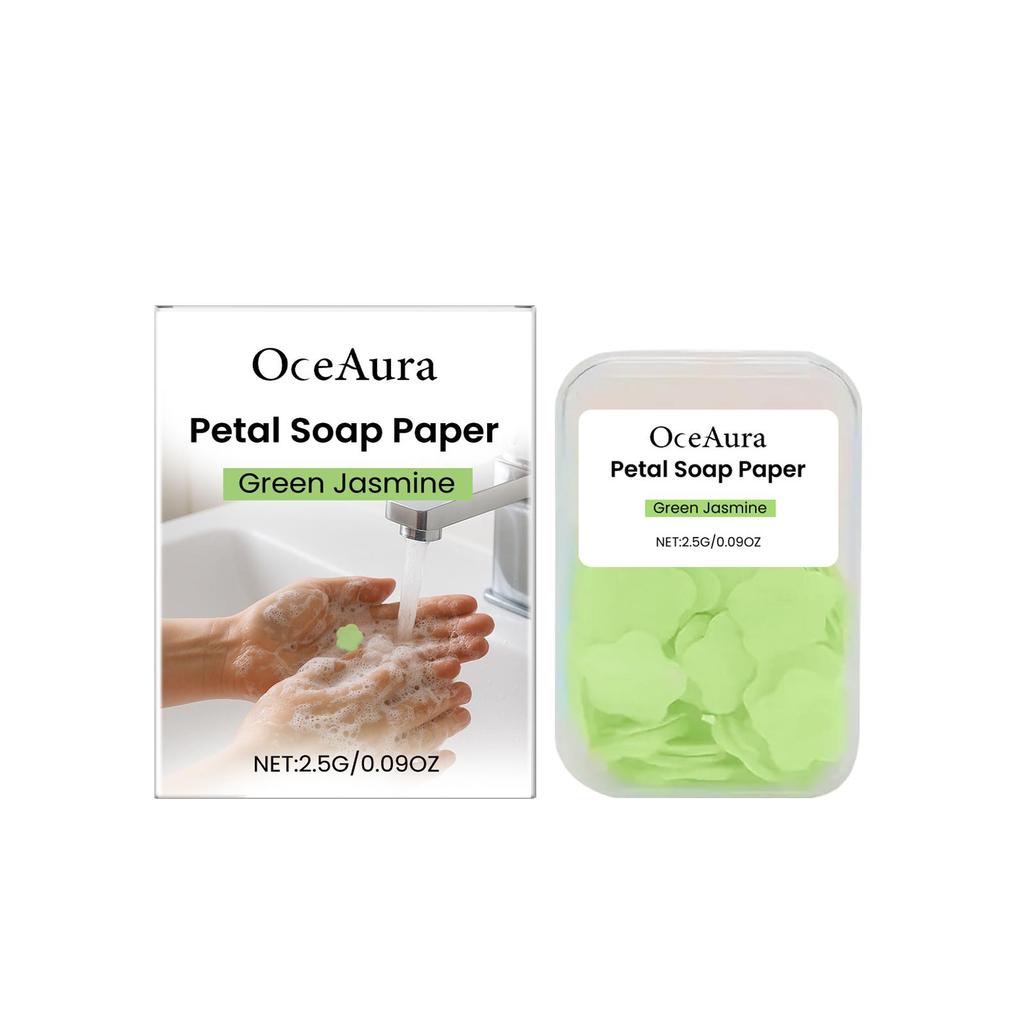 Petal Hand Soap Sheets Set, Gentle Cleansing & Moisturizing Hand Skin, Portable Disposable Cleansing Soap Paper for Travel & Daily Use