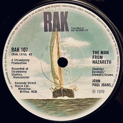 7inch Record JOHN PAUL JOANS  Man From Nazareth RAK107 RAK 1970 UK Rock Used