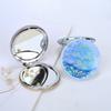 Portable Double-Sided Folding Cosmetic Mirror With Flowing Sparkling Sand Female Gifts Mini Makeup Mirror Compact Pocket Mirrors
