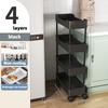 Mobile Bookshelf Storage Rack Multi-layer Bathroom Shelves Household Snacks Storage Rack Storage Trolley Household Accessories