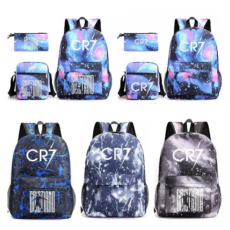 Fashionable Cr7c Teenager Backpack Set With Pen Bag Wholesale
