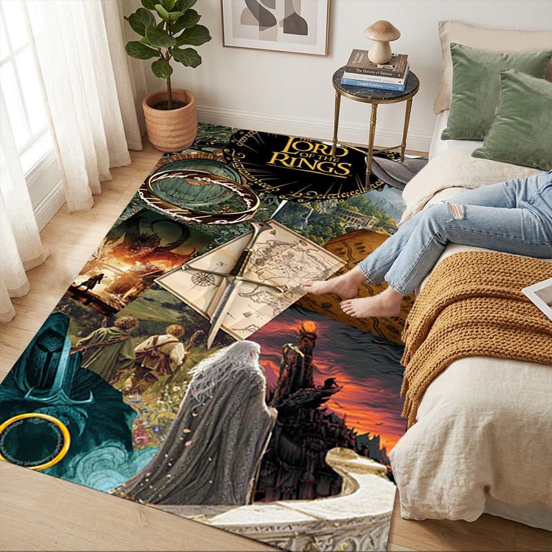 Lord Rings Living Room Nonslip Area Rug Soft Carpet For Bedroom Game Playroom Sofa Office Home Decor Doormat Christmas Gift C1029