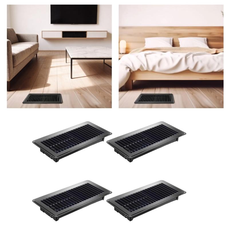 4Pcs Metal Floor Register Cover With Adjustable Louvers Smooth Quiet Airflow Anti-blocking Central Conditioner Grille
