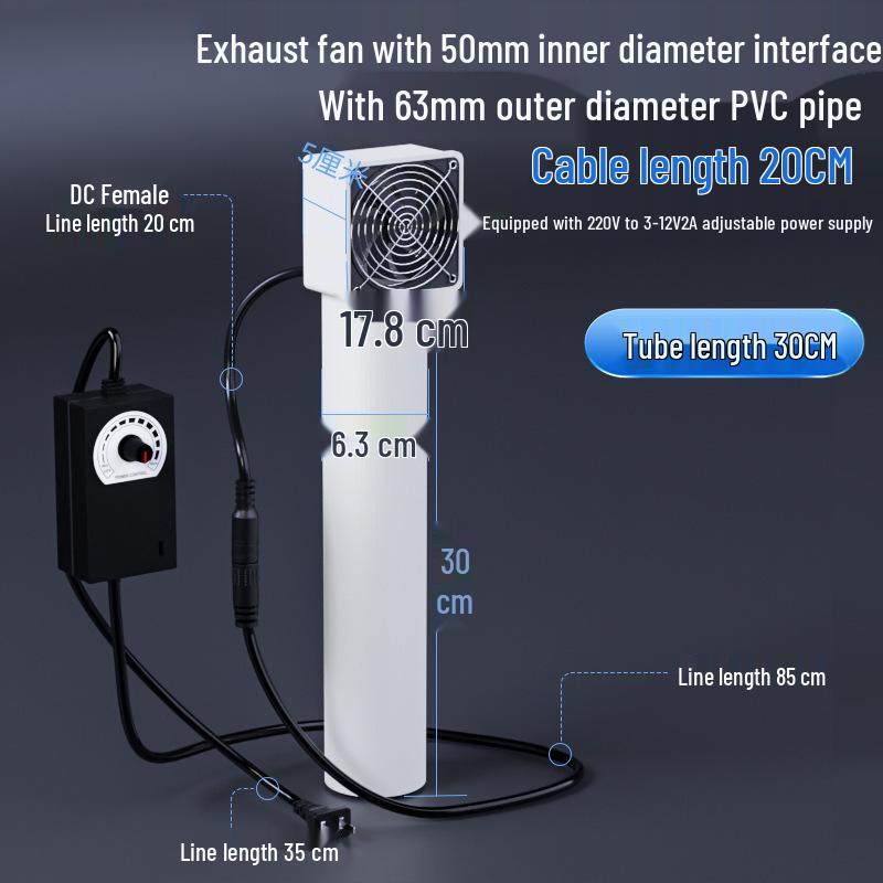 Punch-Free Ventilation Fan with Air Purifier: Bedroom Fresh Air and Odor Removal, Oxygenation, and Formaldehyde Elimination.
