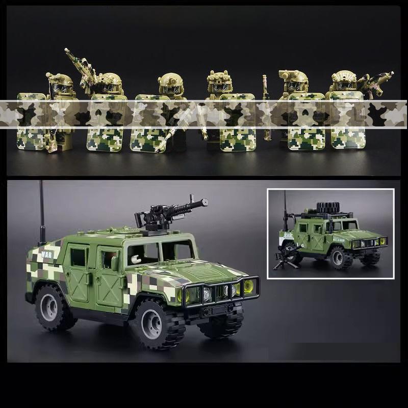 Military Mini Figures Collection Set, Special Forces Camo Commando Building Blocks, Army Role Play Toys Gift for Boys Children