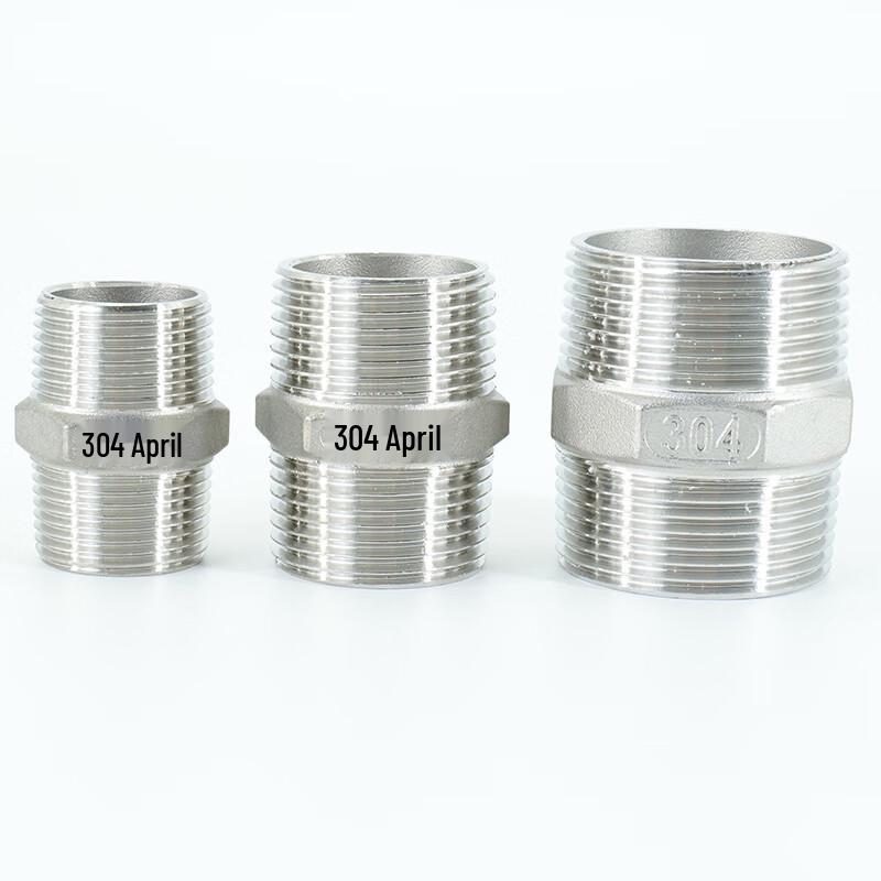 Haishidike 304 Stainless Steel Double Male Thread Nipple