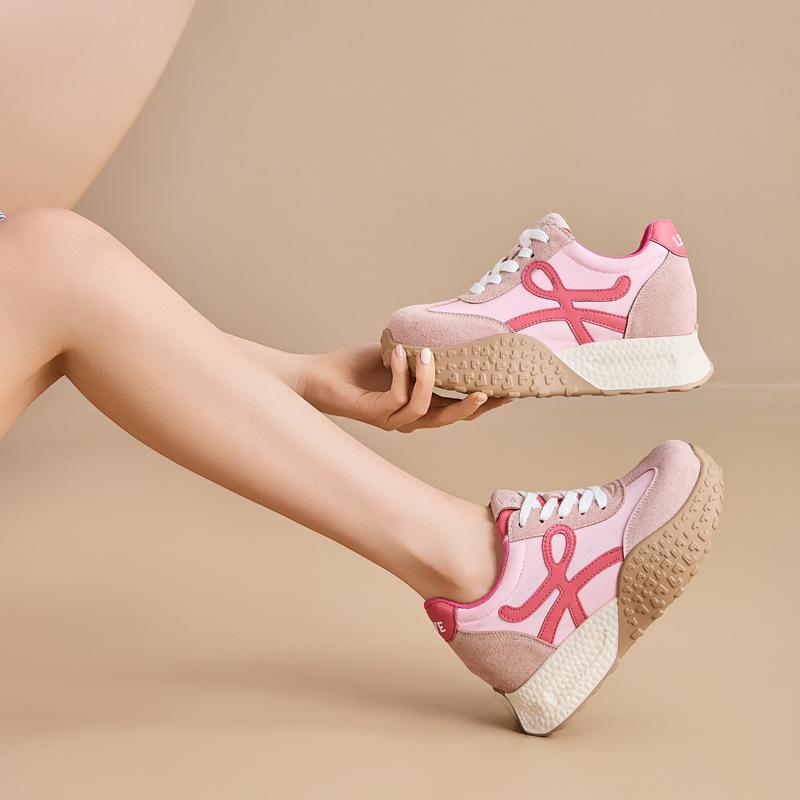 8707 thick-soled inner height increase German training Forrest Gump dad shoes women's 2025 spring and summer new muffin sports and leisure shoes