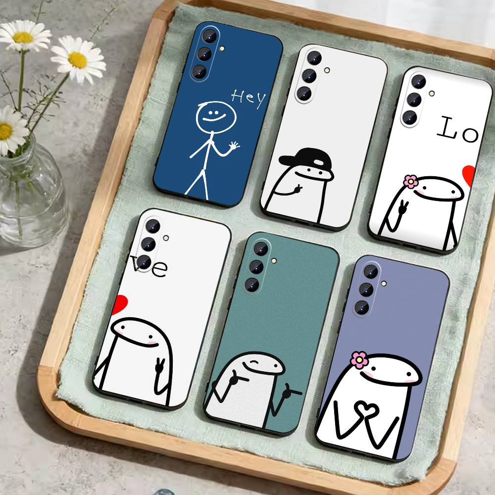 Funny Middle Finger Cute Phone Case For Samsung Galaxy A73,21,22,32,71,53,52,51,80,5G Soft Black Cover