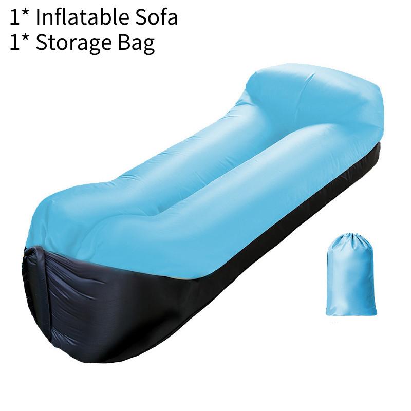 

Air Bed Outdoor Chair Lounger Hangout Camping Beach Bag Black Blue