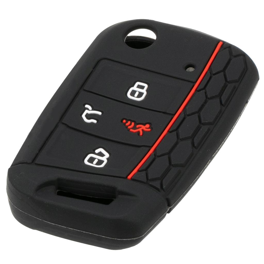 Silicone Key Fob Car Remote Cover Shell Case 4 Button Protector For Volkswagen Golf Wagon Skoda Octavia Golf Sportswagen Jetta