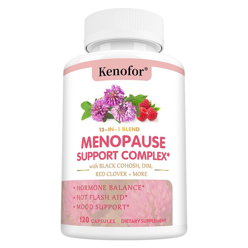 Kenofor Menopause Compound Capsules a 13 in 1 plant extract formula containing black cohosh red clover and DIM