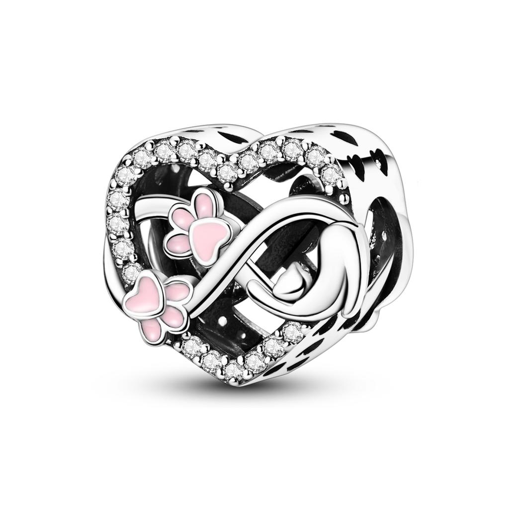 Original Animals Series Pendants Copper Charms Dog Cat Pet Beads Fit Bracelet Necklace Dangle Diy Fashion Jewelry For Women