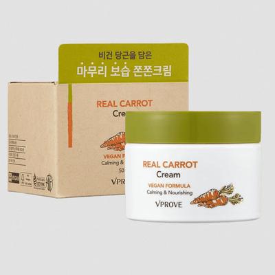 VPROVE Real Carrot Cream 50ml/ Revitalizační, Vyživující, Hydratační, Korejská kosmetika, Kbeauty