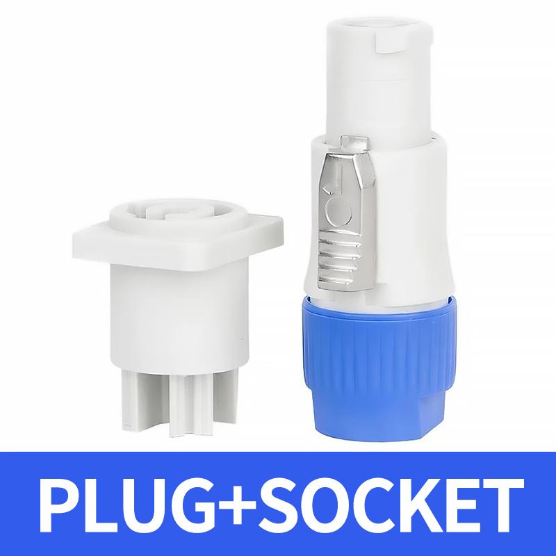 5/10/20PCS 3Pin NAC3FCA NAC3FCB Power Connector LED Speakon Male Plug Blue (Input)+White (Output) Plug+Female Socket 20A 250VAC