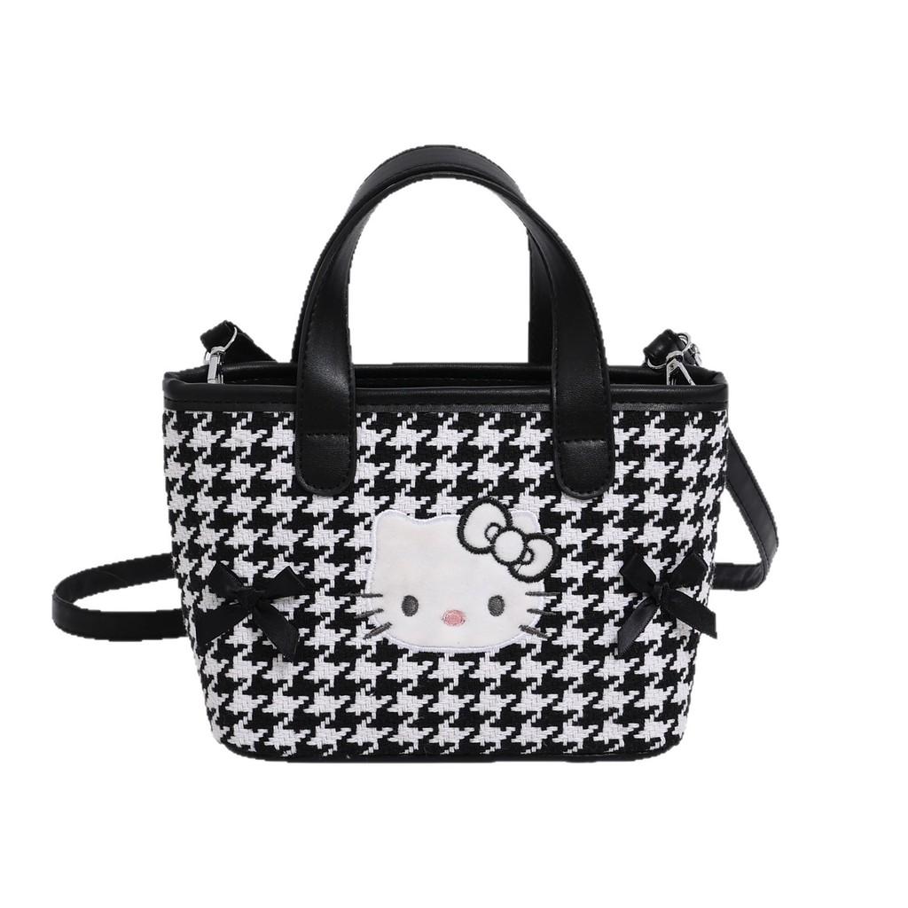 Hello Kitty Crossbody Patterned Shoulder Bag With Zipper Closure For Fashion Women