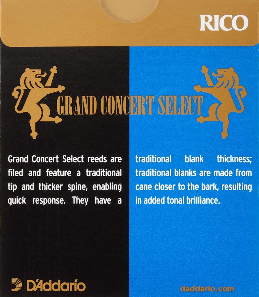D'Addario WoodWinds Grand Concert Select Reeds for Eb Clarinet, RGC10ECL400 [Hardness: 4.0], Pack of 10