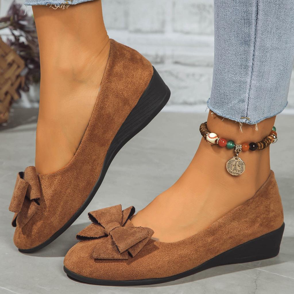 Spring Pointed Wedge Heel Single Women's  Shoes