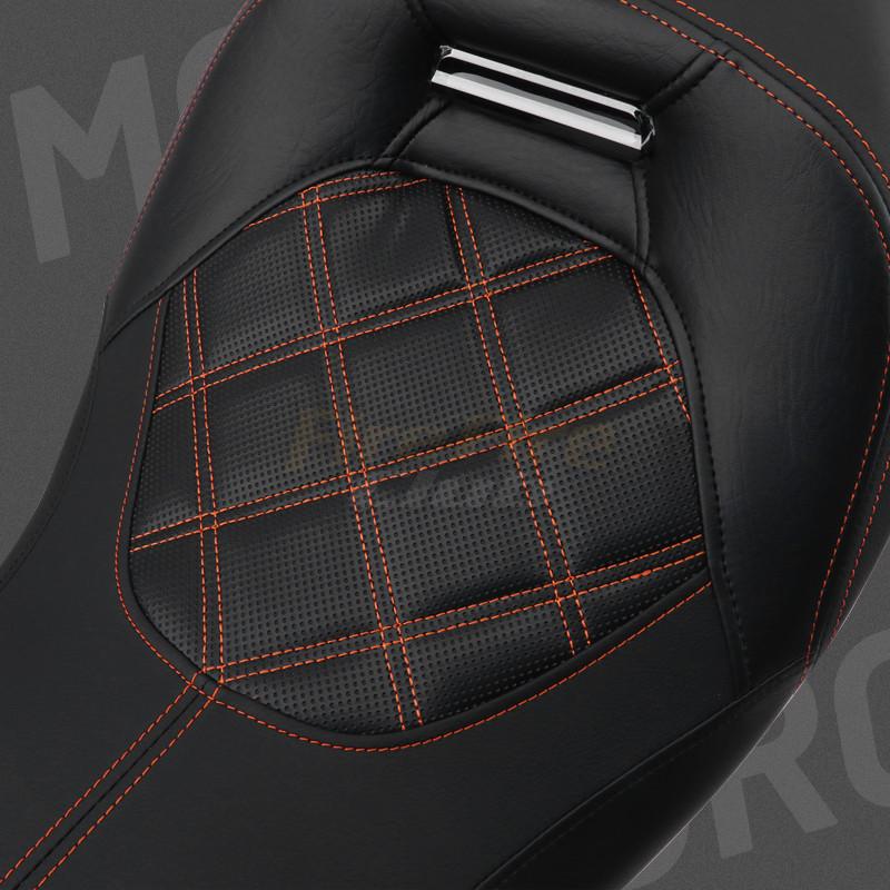 Motorbike Driver Solo Seat Cushion Passenger cushion For Harley Touring CVO Street Glide Road King Special Classic 2009-
