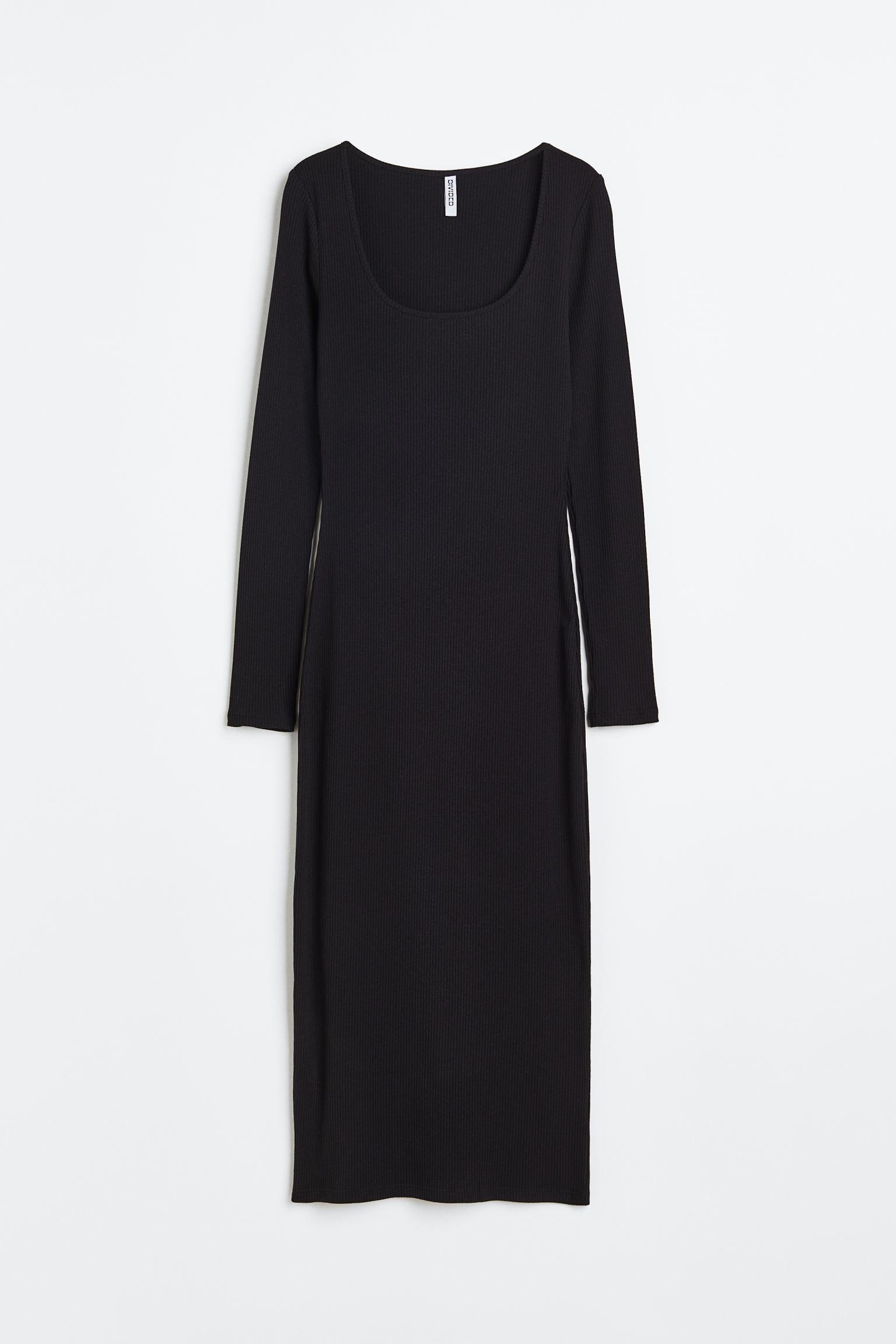 

Облегающее платье в рубчик