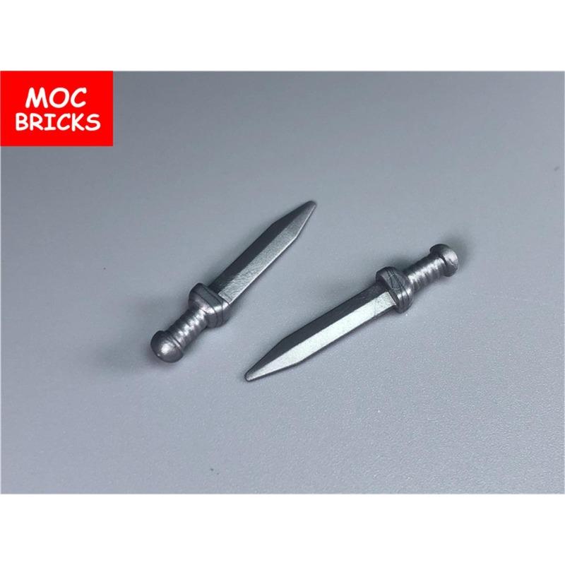 50pcs MOC Bricks Weapon Sword Roman Gladius with Thick Crossguard 18034 Action Figure Accessories Building Blocks Toys