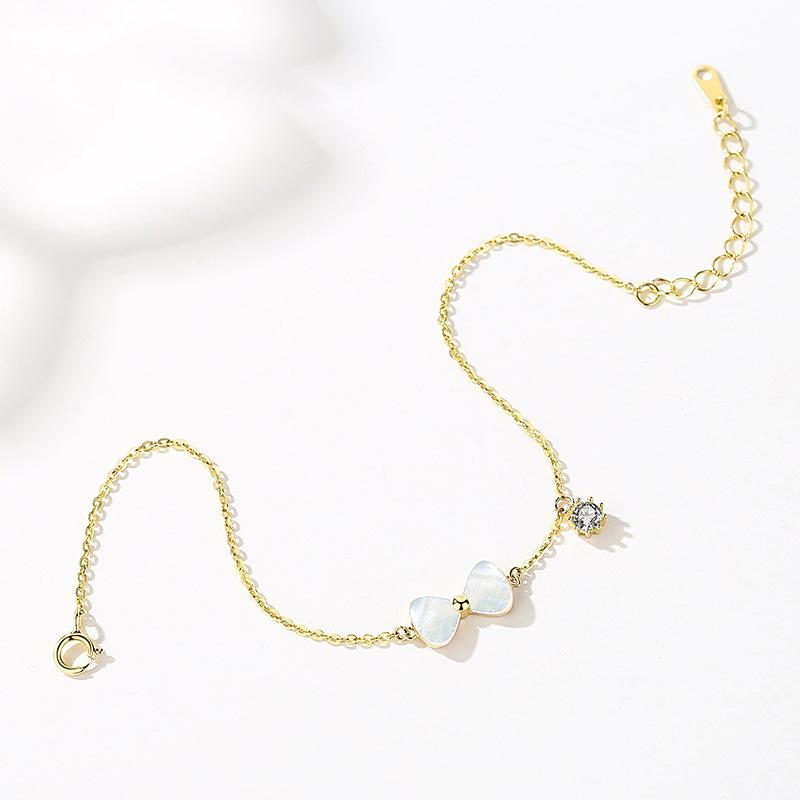 Tancise 925 Sterling Silber Zirkon Armband Schmuck Geometrische Perlenkette Gliederarmbänder Mode Feines Hochzeitsgeschenk für Freundin Frauen