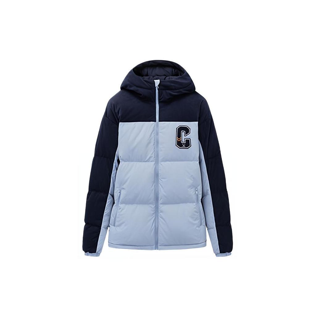 Anta Bestickte Reißverschluss Warme Daunenjacke Herren Oberbekleidung Blau 152248905-3