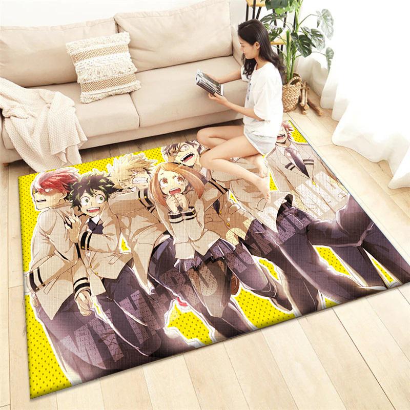 My Hero HD Printed Carpet Living Room Home Decor Sofa Table Rug Anti Slip Chair Cushion Lounge Mat Picnic Camping  Art