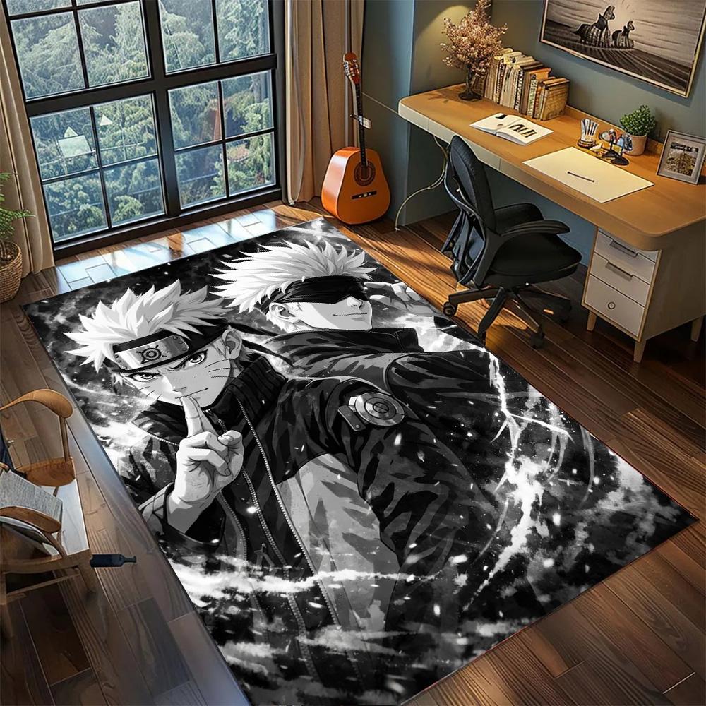 Naruto Indoor Carpet Large Area Rugs Non Slip Washable Floor Mat for Gamer Room Decoration