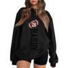 Unisex Lightweight Long Sleeve Round Neck Pullover Sweatshirt with Stylish Print