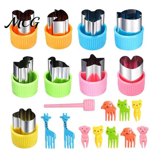 Kitchen Shaping Tool Stainless Steel Embossing Mold Set, Easy Demolding And Safe Design, Reusable Cookie Cutter, for Fruits Vegetables Pastries Baking 20PCS