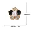 Temperamentvolle Raffinierte Kamelien-Brosche High-End Damen Elegante Perlenblumen-Brosche Metall Trauer-Korsage Anstecknadel Mantel-Accessoire