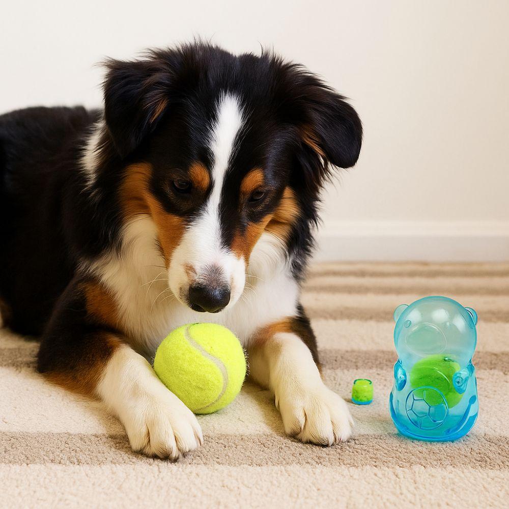 Pet Accessories Bite Resistant Dog Chewing Toy Sound Production with Tennis Puppy Toy Ball Bear Shape Biting Treats Toy Playing