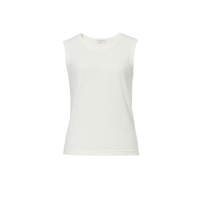 

Blacknini Bean Bag Sets Silk Cashmere! Luxury Row Style Nude Feel Cloud Soft Knitting Vest Tops/Pants Silk Cashmere Tops-Rice White M