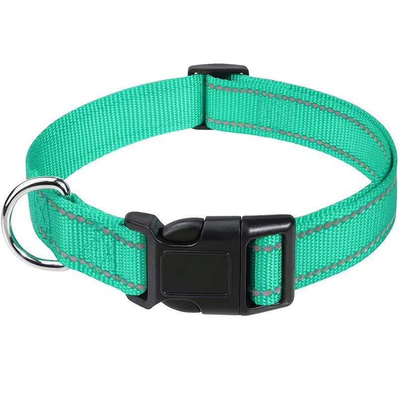 Reflective Dog Collar Adjustable Pet Neck Collar For Small Medium Large Dogs Outdoor Walking Training Anti Lost Safe Pet Supplie