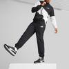 Puma Power Woven Tracksuit With Color Block Logo Print Jacket And Casual Pants Set Men Tracksuit Black 675747-01