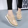 Mocassins à plateforme pour femmes Cuir Lacets Classique Chaussures Bullock Féminines Printemps Automne 2025 Chaussures Oxford Grande Taille 43 Zapatos Mujer