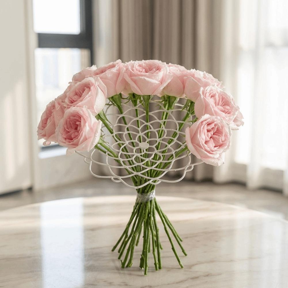 2SET Plastic Spiral Ikebana Stem Holder Professional Decorative Bouquet Floral Arranger Holder Convenient Flower Vase Holder
