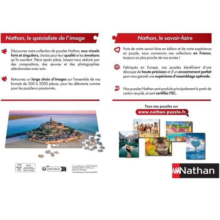 Puzzle - nathan - plage de palombaggia - 1000 pièces - dimensions 70x50 cm - mixte