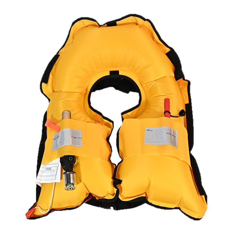 Tragbare aufblasbare Schwimmweste mit hohem Auftrieb für Erwachsene – Ideal für Meeresangeln, Schwimmen und Wasserrettung