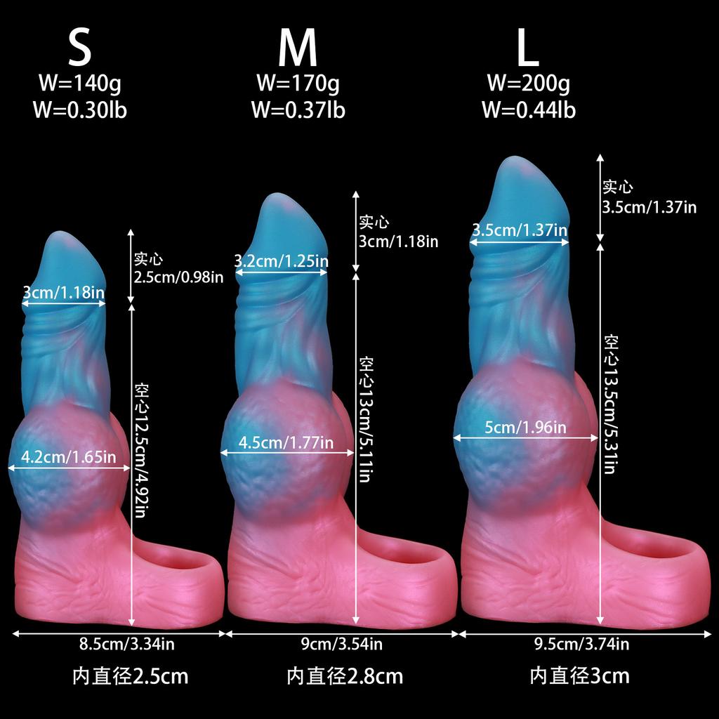 Manicotto Estensore per Pene - Design Vuoto Extra Large Addensante, Silicone Liquido per Piacere e Fiducia Potenziati