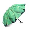 Grüner Ins-Regen- und Regen-Sonnenschirm mit doppeltem Verwendungszweck, weiblich, UV-beständig, japanischer Bananenblatt-Regenschirm aus Vinyl, neuer Retro-Regenschirm