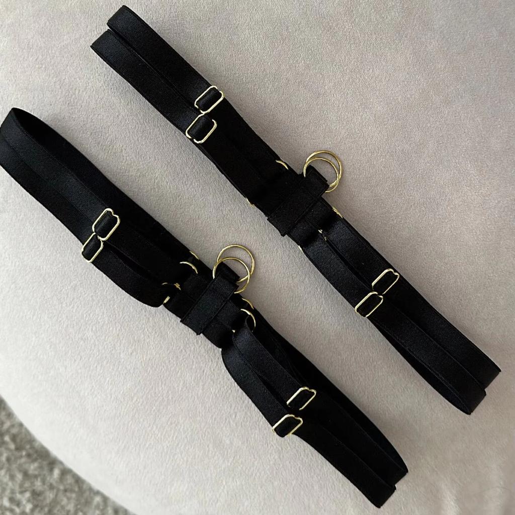 Ladies' Black Elastic Leg Ring Adjustable Sexy Ring Tight Strap Gothic Punk Bondage Leg Strap Daily Party Accessories