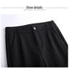 Women's High-Waisted Slimming Straight-Leg Suit Pants - Loose, Elastic, Plus Size, Casual for Spring & Autumn