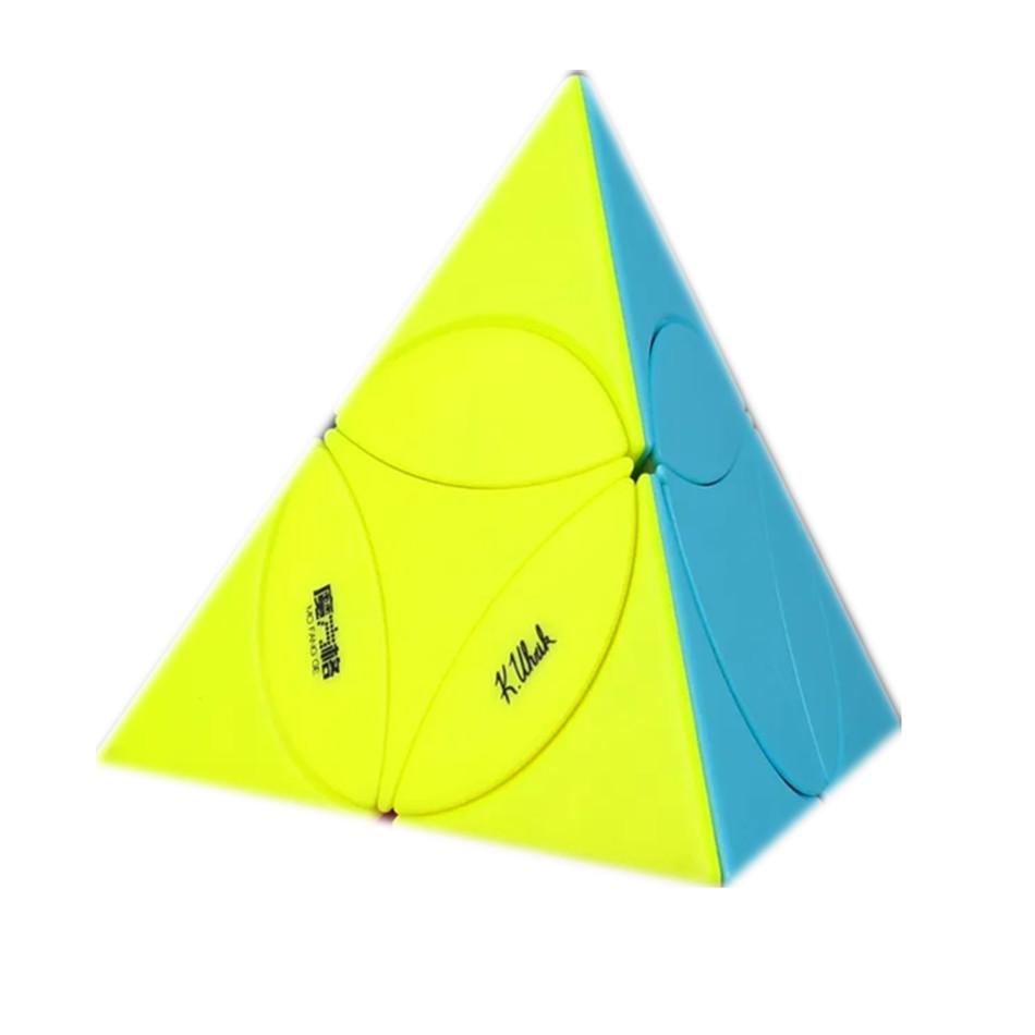 QiYi Mofangge Clover Coin Tetrahedron Pyramid Magic Cube Newest Clover Magic Cube Strange Shape Magic Cube Toy kids Gift