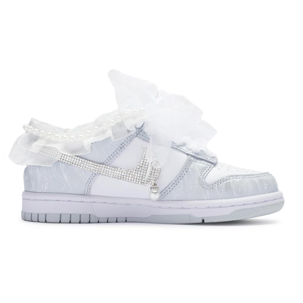 Nike Dunk 811 Manufacturing, Love Of A Lifetime, Special Shoe Box Low Top Skateboard Shoes GS White Silver DH9765-102(Team80-S-BOX)
