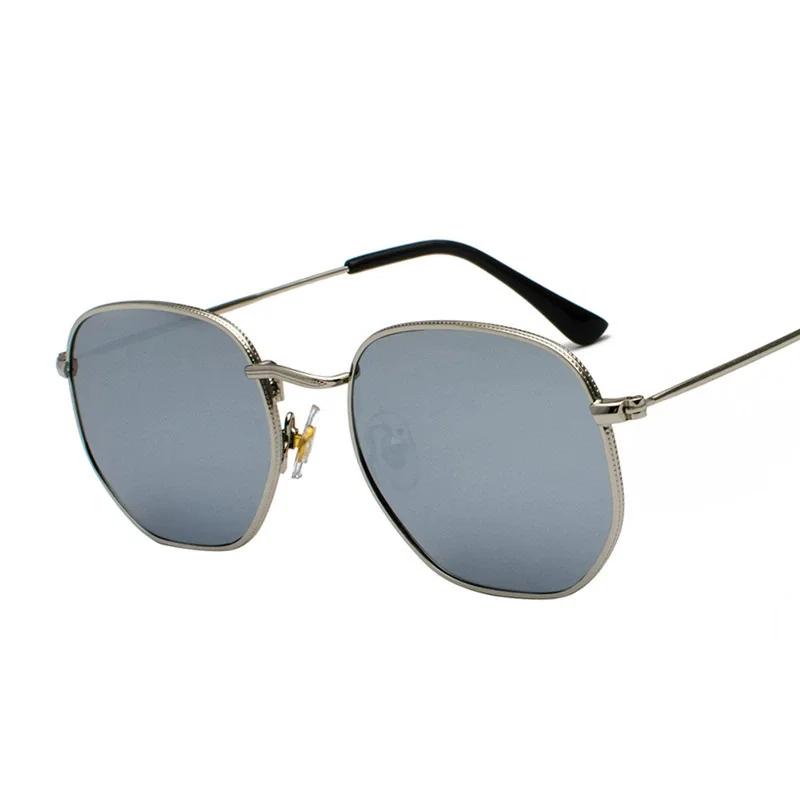 Retro Square Sunglasses for Men/Women Fashion Small Frame Polygon Sun Glasses Vintage Metal Outdoor Driving Eyewear