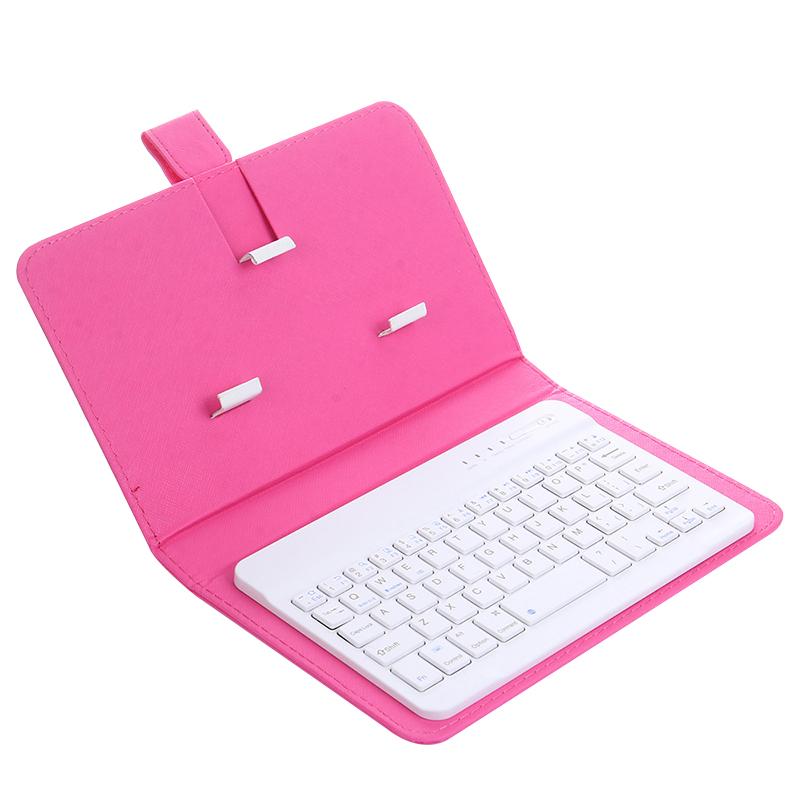 Wireless Bluetooth Keyboard with Leather Case Mini Stand Cover Slim