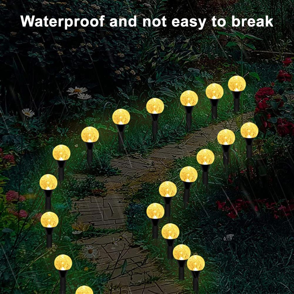 30/20/15 LED Solar Ground Plug Light, Crystal Ball Light, Atmosphere Light, Waterproof Path Light, Outdoor Courtyard Decoration